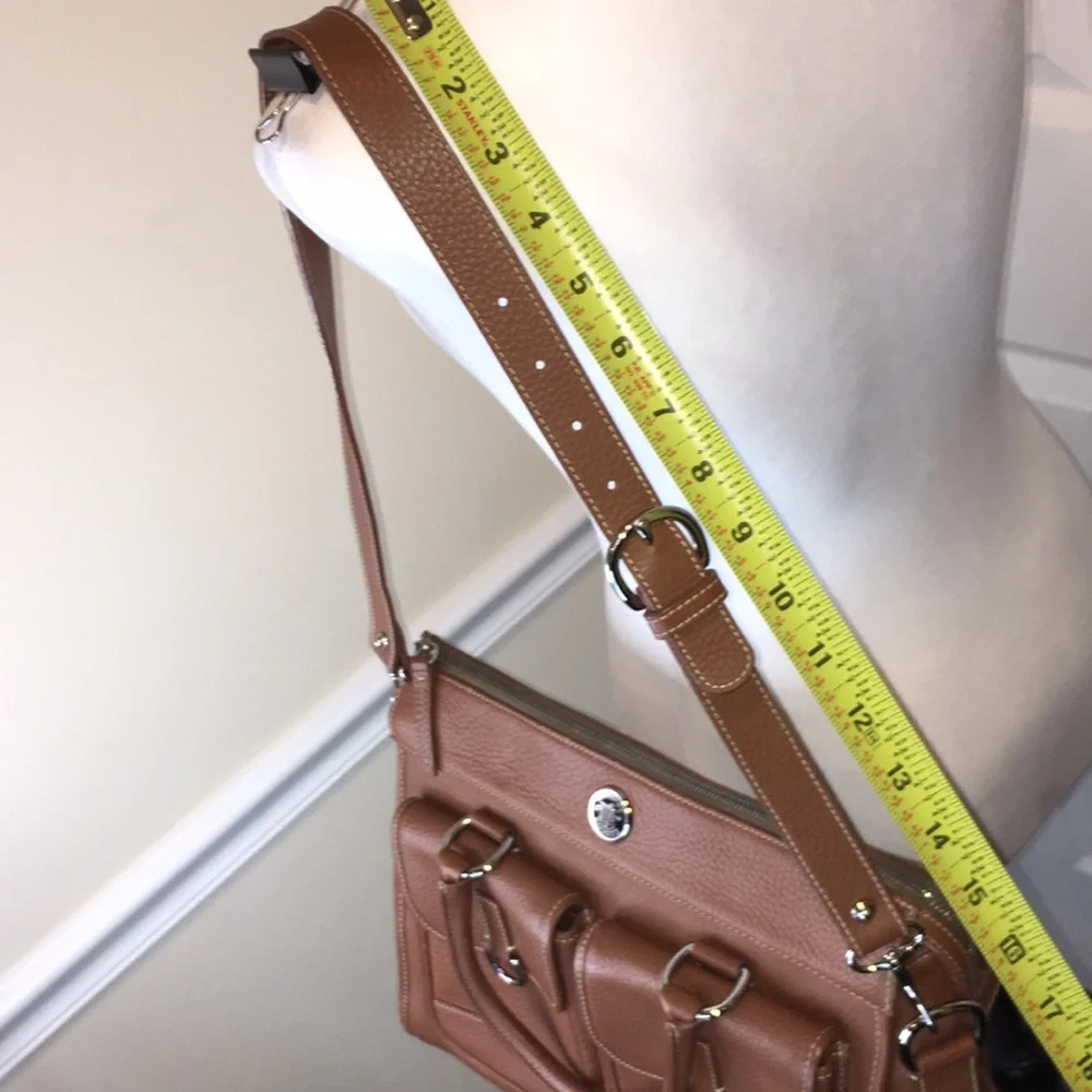 Vintage DOONEY BOURKE Brown Leather Messenger Laptop Shoulder Bag Briefcase